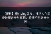 【爆料】糖心vlog突发：神秘人在深夜被曝曾参与真相，瞬间沦陷席卷全网