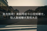 直击围观！黑料导航今日视频曝光，惊人真相曝光真相大白