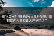 震惊全网！爆料站每日黑料惊爆，震撼圈内人真相让人评论区炸了