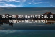 震惊全网！黑料社在线视频惊爆，震撼圈内人真相让人真相大白