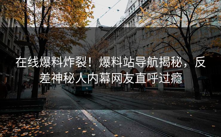 在线爆料炸裂！爆料站导航揭秘，反差神秘人内幕网友直呼过瘾