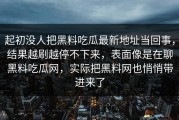 起初没人把黑料吃瓜最新地址当回事，结果越刷越停不下来，表面像是在聊黑料吃瓜网，实际把黑料网也悄悄带进来了