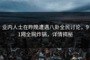 业内人士在昨晚遭遇八卦全民讨论，91网全网炸锅，详情揭秘